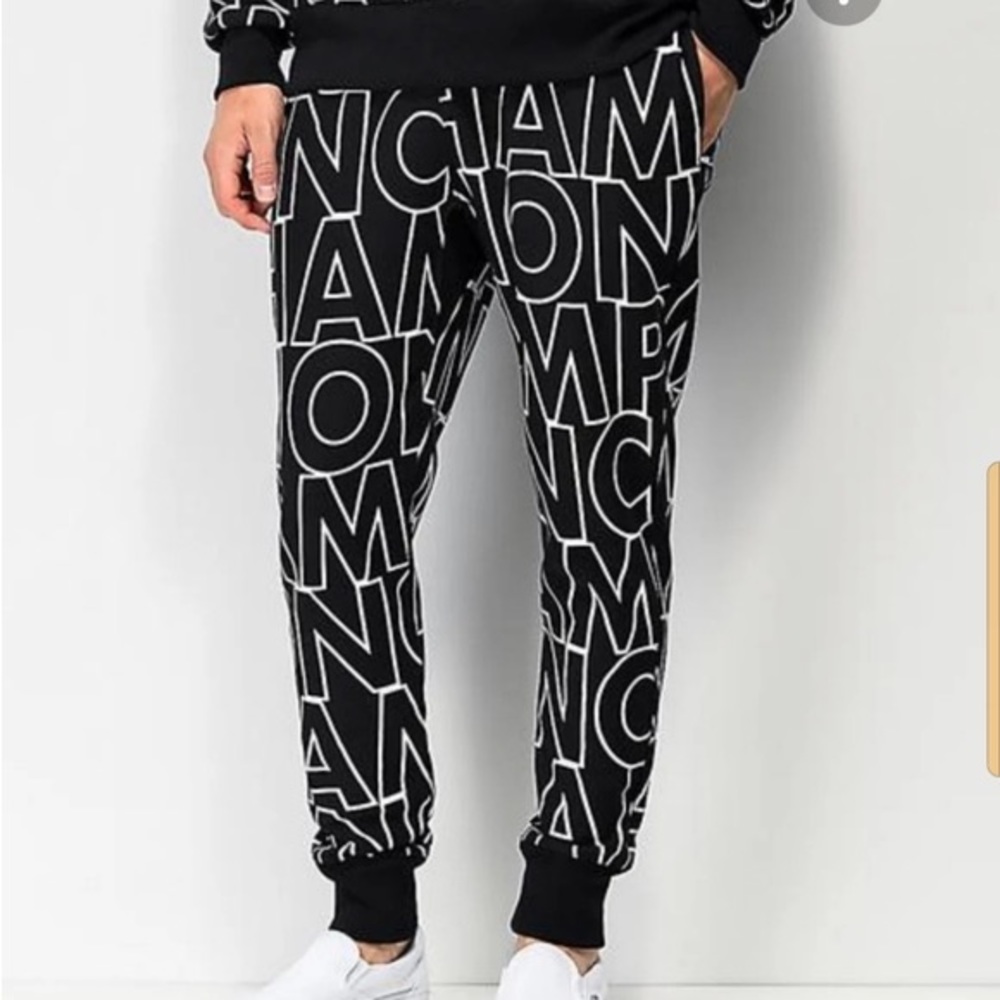 Champion | XL | large block text reverse weave jogger sweatpants